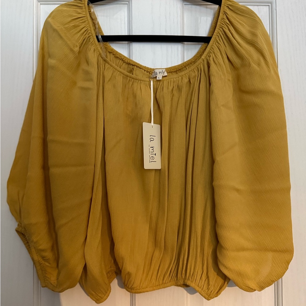 LA MIEL Golden Yellow Blouse